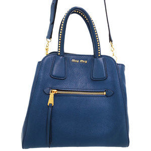 Miu Miu 2way Tote Bag Blue
